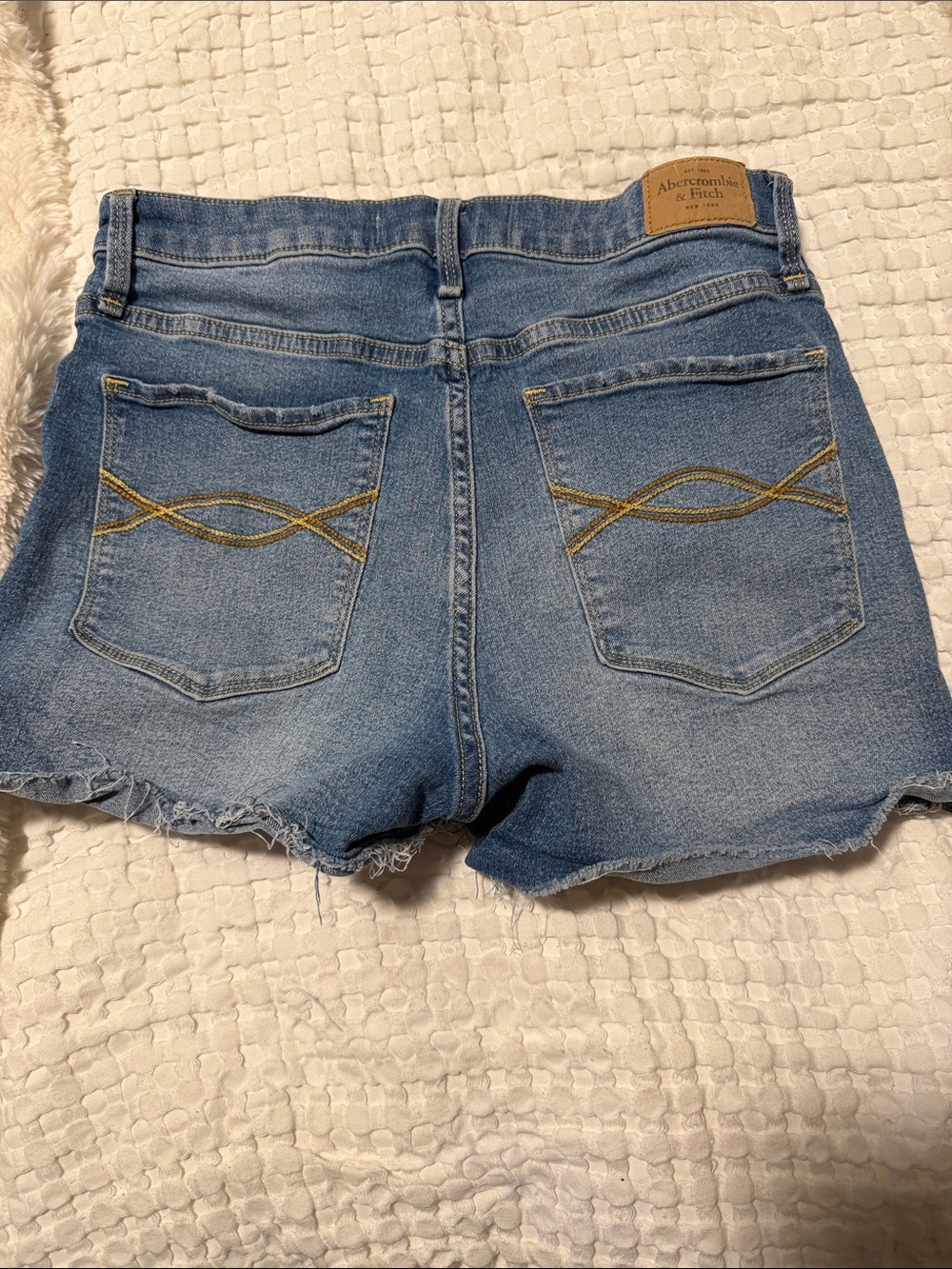 Abercrombie & Fitch Light Blue Denim Cutoff Shorts - Picture 2 of 4